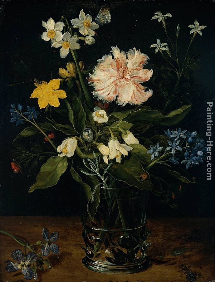 Jan the elder Brueghel Still Life with Flowers in a Glass